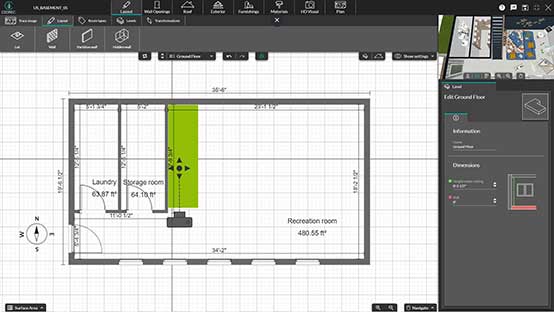 Consider storage needs on your floor plan in Cedreo