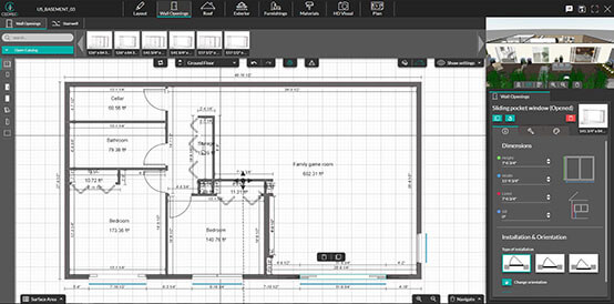 Identify open spaces on your floor plan in Cedreo