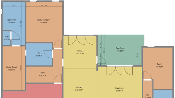 Planos 2D con codificación por colores