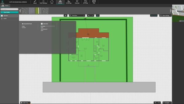 Screenshot draw exterior layout