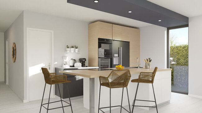 kitchen with natural light