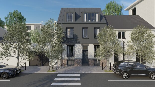 rénovation et surélévation maison de ville en 3D faite avec le logiciel cedreo