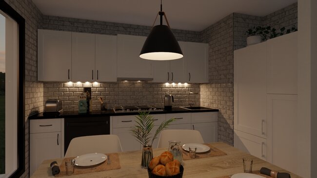 kitchen with hidden fridge example