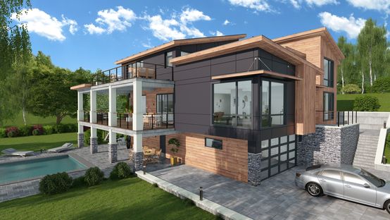 Modern house designed with Cedreo