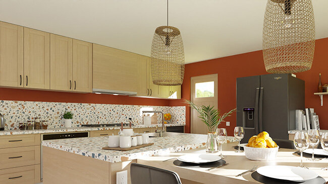 pop color kitchen example