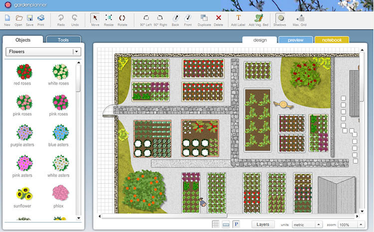 UI shot Garden Planner