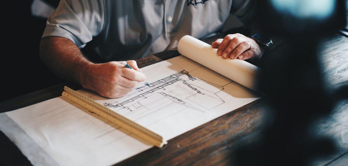 Manual floor plan drawing