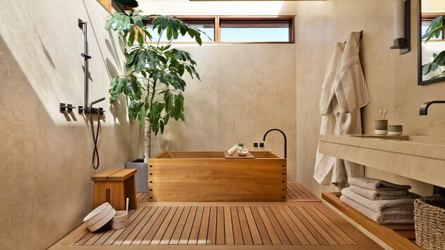 baño con características de spa