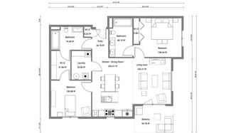 2 bedroom apartment floor plan