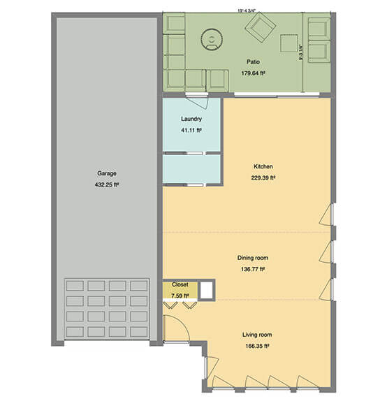 2D floor plan designed with Cedreo