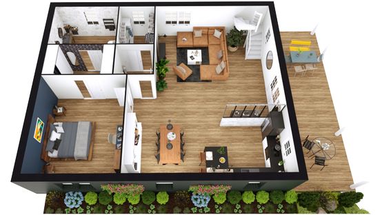 3D floor plan after remodeling