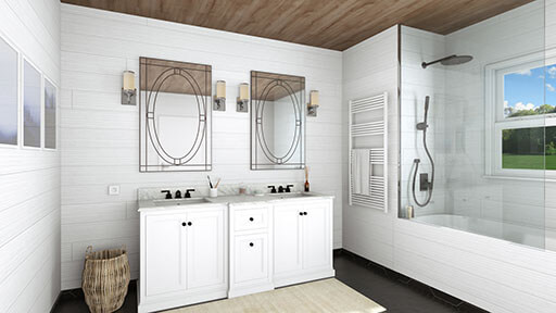 3D rendering of a bathroom designed with Cedreo