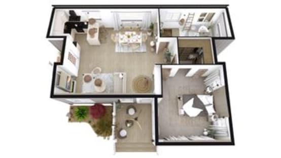 1 Bedroom Floor Plans