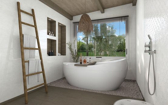 bungalow bathroom rendering