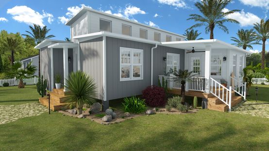 3D Render van een Cabin House ontworpen met Cedreo