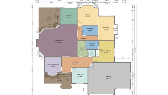 Blueprint Floorplan US Craftsman House created with Cedreo