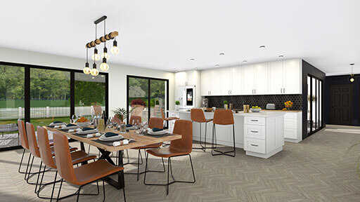 3D render of a kitchen designed with Cedreo