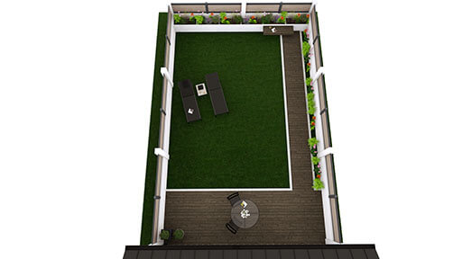 3D Garten Grundriss