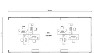 Mit Cedreo erstellter 2D Bürogrundriss