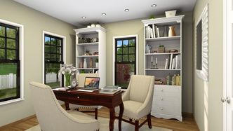 Fotorealistisches Rendering eines Home Offices