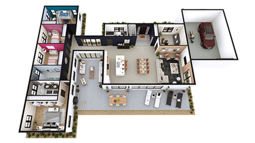 3D Floor Plan View example