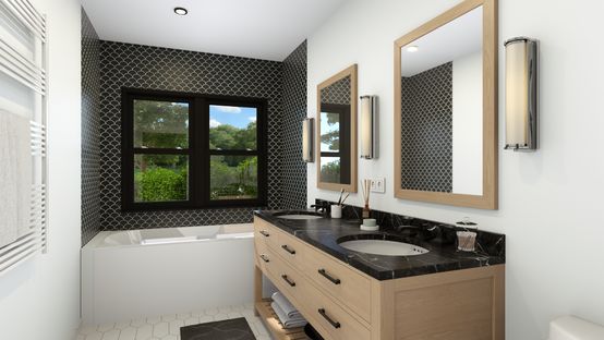 3D render of a bathroom designed with Cedreo