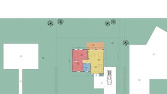 2D Lageplan eines Bungalows