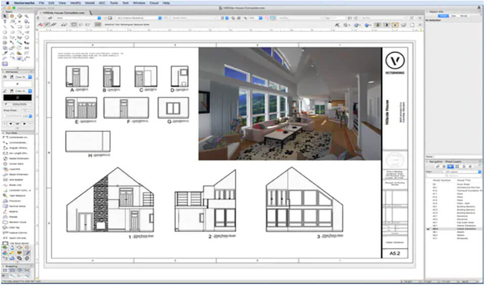 UI shot Vectorworks Architect