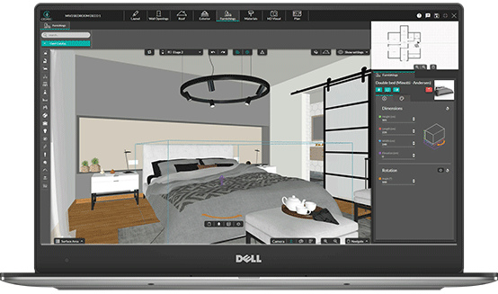 UI shot Cedreo bedroom floor plan