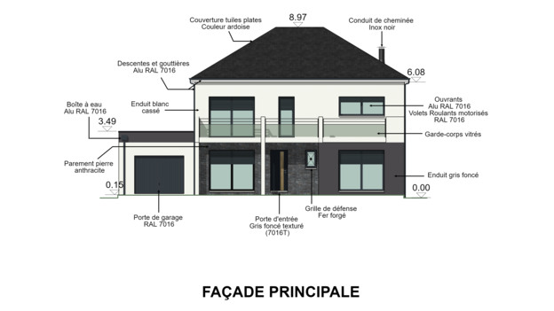 plan de Façade cedreo