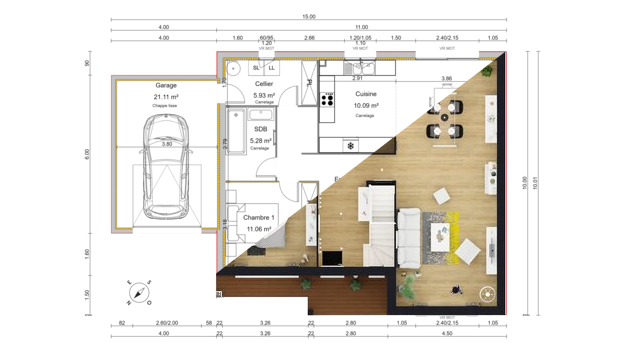 plans 2D et plans 3D cedreo