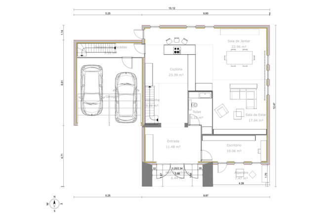 plano 2D casa Cedreo