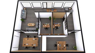 Commercial 3D floor plan made with Cedreo