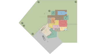 Mit Cedreo erstellter 2D Lageplan mit Landschaften