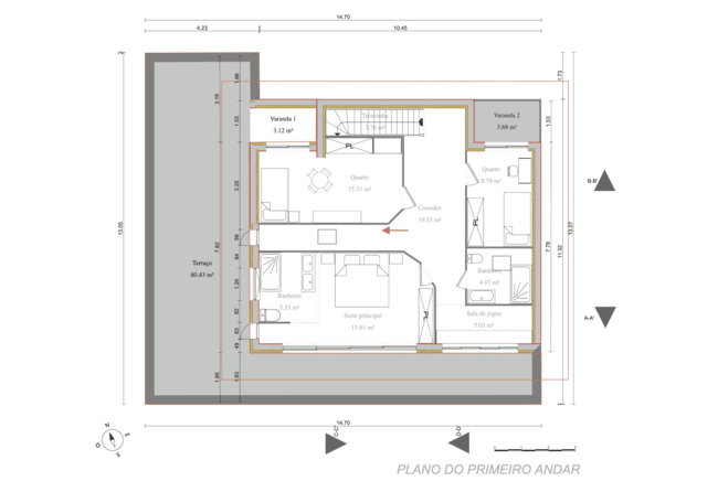 plano 2D casa Cedreo